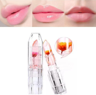 asija makeovers Waterproof Lipstick Jelly Transparent Color Changing Lipstick Flower (Pack Of 2)(MULTICOLOR, 3.6 g)