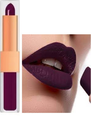 Luipui PURPLE MATTE LIPSTICK 2 IN 1 TRENDING PACK OF 1(PURPLE, 6 g)
