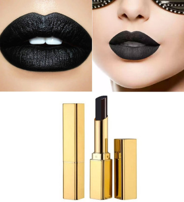BLUEMERMAID SMUDGE PROOF BEST CREAMY BLACK COLOR LIPSTICK HIGH PIGMENT FORMULA(BLACK, 3.6 g)