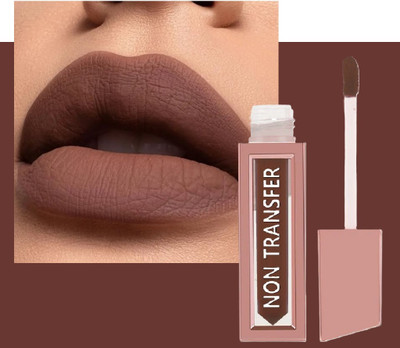 AEPRUY Transfer Proof Matte Finish Highly Pigmented Deep Color Liquid Lipstick(chocolate brown, 4 ml)
