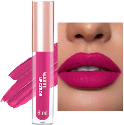 GABBU Pink Color Matte Finish Highly Pigmented Deep Color Liquid Lipstick(Pink, 6 ml)