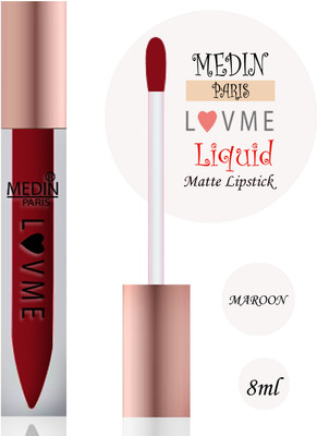 MEDIN Paris Lovme matte Liquid Lipsticks set of 1(MAROON, 8 ml)