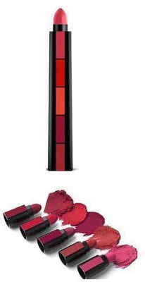 K3NTERPRISES Red Edition 5 in 1 Beauty Pocket Matte Lipstick(RED, 30 ml)