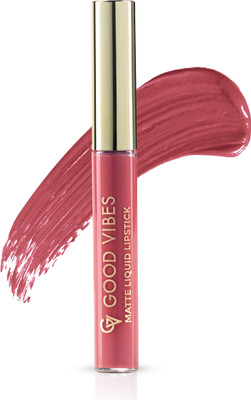 GOOD VIBES HydraGlow Matte Liquid Lipstick(Brink Pink, 5.2 ml)