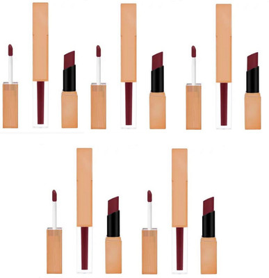 Luipui NON-TRANSFER WATERPROOF MATTE LIPSTICK 5 PACK(MAROON, 35 ml)