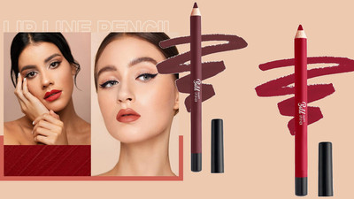 Sheny red and maroon lip liner combo and smudge-proof, all day perfect (pack of-1)(RED, MAROON, 6 g)