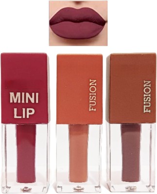 Facejewel Waterproof & Long Lasting Liquid Matte Smudge Proof Lip Gloss(Lite Brown, Dark Brown, Maroon, 3 ml)