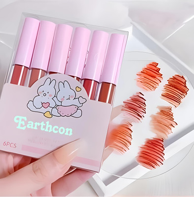 Earthcon Non Transfer Insta Beauty Waterproof Longlast Liquid Matte Mini Lipstick(Multicolor, 12 ml)