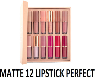 Neycare 12 MATTE WATER PROOF LIQUID LIPSTICK SHADE PERFECT PACK(MULTI COLOR, 2.5 ml)