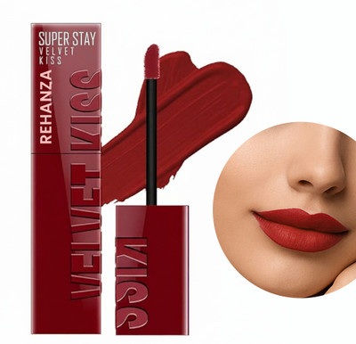 Rehanza Velvet Kiss Liquid Lipstick - Super Stay Matte Long Lasting Maroon Shade Women(Maroon, 3.5 ml)