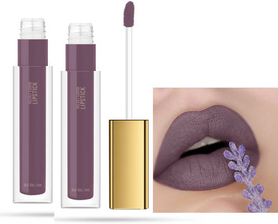 Latixmat Combo Non Transfer Waterproof Longlast Liquid Matte Lipstick Mauve(Mauve, 8 ml)