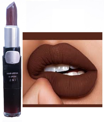 Luipui trending brown new 2 in 1 matte finish lipstick(brown, 6 g)
