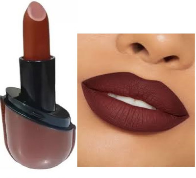 Luipui smooth brown matte finish lipstick pack of 1 waterproof and long lasting(brown, 6 g)