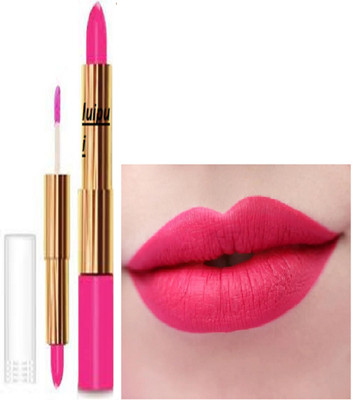 Luipui best 2 in 1 pink matte lipstick waterproof crayon + liquid(pink, 6 g)