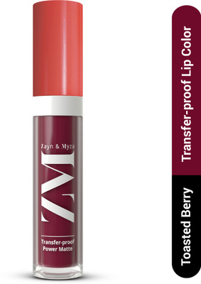 ZM Zayn & Myza Transfer-Proof Power Matte Liquid Lipstick With Long Lasting Formula(Toasted Berry, 6 ml)