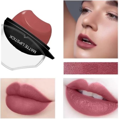 Yuency Lipstick Waterproof Long-lasting Non-stick Lip shape lipstick(BROWN, 3.8 g)