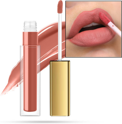 WOONGMI Liquid lipstick matte waterproof & Longlasting(Peach, 6 ml)