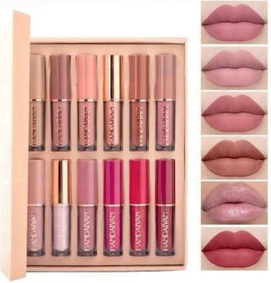 LIpaboma Waterproof48Hours stay matte ink bold lip color liquid lipstick combo pack of 12(multicolor, 30 ml)