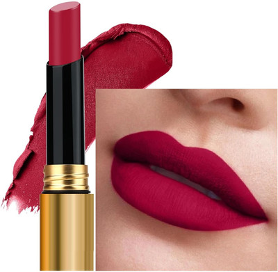 GABBU LONG LASTING CRAYON MATTE FINISH WATERPROOF ROSE RED LIPSTICK(ROSE RED, 4 g)