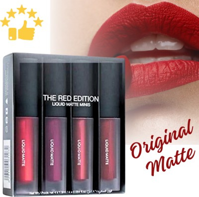 Phillauri Long Wear Non Transfer Sensational liquid matte Bold Lip Colour Combo(Red, 64 ml)