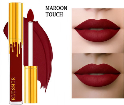 BLUSHIS Non Transfer Professionally Longlasting Liquid Lipstick(Marooned, 6 ml)