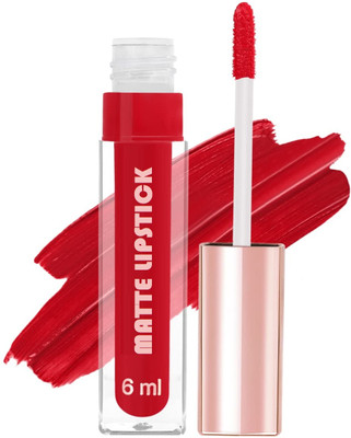 imelda Smudge Proof Longlasting Sensational Matte Lipstick(Apple Red, 6 ml)