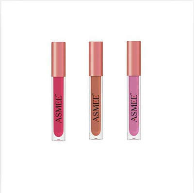 Asmee Liquid Lipstick Combo ( Set of 3 Items) (Iris Purple ,Tulip ,Tropical Hibiscus)(Multicolor, 4 ml)