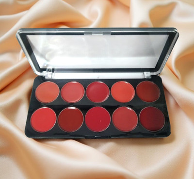 Neycare Lip Palette 10 Pigmented Colors |Creamy Matte Finish Lipstick |Travel Friendly(Multi color, 18 g)