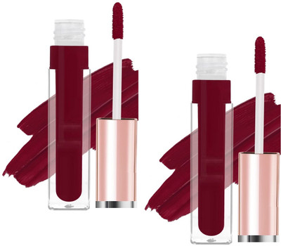 ADJD Combo Matte Liquid Lipstick Non Transfer Waterproof Longlast Maroon(MAROON, 8 ml)