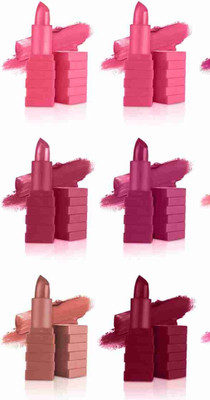kKode beutiful shade lipstick combo colour pack of 6(multi colour, 50 ml)