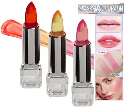 tanvi27 Blush And Lipstick 2-in-1 Glass Lip And Cheek Dual-use Glossy Lipstick(MULTI COLOR, 11.4 ml)