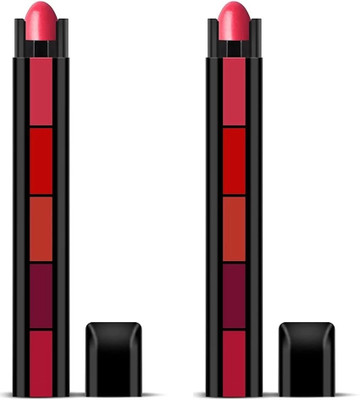 Liptick Attractive shades 5 in a lipstick(Multicolor, 15 g)