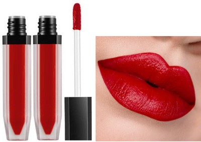 GABBU Combo Pure red Soft matte Smudge Proof Long lasting Liquid Lipstick(Pure red, 16 ml)