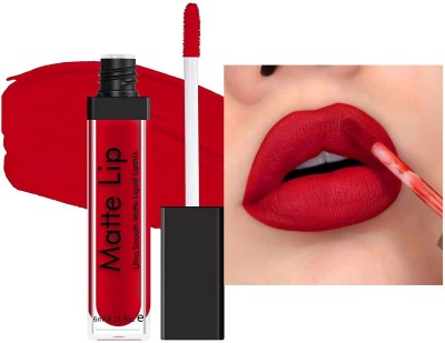 Luster Shine Matte Finish, Non-Sticky and Non-Drying Lipstick(RED, 6 ml)