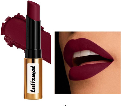 Latixmat Application | Smudge Proof Lipstick for Women(deep maroon, 3.5 g)