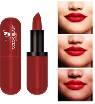 RED4 Matter look Color Blast Matte Lipstick Maroon Lip color for Lipstick for Girls(Red, 5 g)