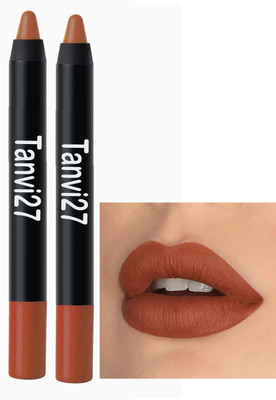 tanvi27 Combo Matte Finish Long Lasting Crayon Rustic brown Lipstick(Rustic brown, 7 g)