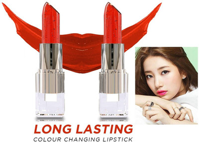 GFSU - GO FOR SOMETHING UNIQUE Best color change Red gel lipstick waterproof non transfer 24 hrs(RED, 7 g)