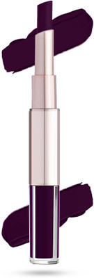 AFARAXIA 2 IN 1 MATTE FINISH KISS PROOF LIPSTICK FOR ALL SKIN TYPE DARK PURPLE(DARK PURPLE, 10 g)