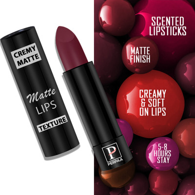 Perpaa Creamy Matte Lipstick Set of 2 Long Lasting One Swipe Application Smudge proof(Red Bloom, Rust Orange, 7 g)