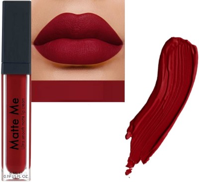 WECHARMERZ Matte Waterproof Liquid Lipgloss Lipstick Red(RED, 6 ml)