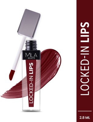 mila beaute Locked In Lips Liquid Lipstick 12 Hour Transfer Proof with Hyaluronic Acid Shade(Mulled Wine, 4.5 ml)