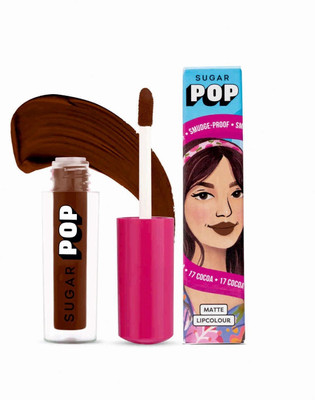 SUGAR POP Matte Lipcolour 17 Cocoa - Super Matte | Lasts 8+ hours | Non-Drying(17, 1.6 ml)