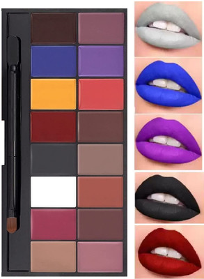 Latixmat Professional Multi Color Ultra Pigmented Matte Lip Color Palette(MULTICOLOR, 36 g)