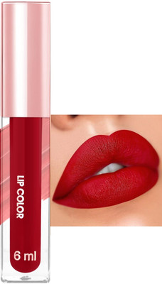 tanvi27 Non Transfer Smudge Proof Longlasting Liquid Cherry Red Matte Lipstick(cherry red, 6 g)