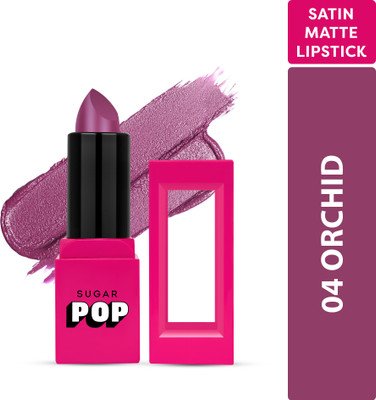 SUGAR POP Satin Matte Lipstick 04 Orchid - Long-wearing | Full Coverage(light purple, 1 ml)