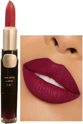 Luipui latest maroon 2 in 1 matte finish long lasting pack of 1(maroon, 6 g)
