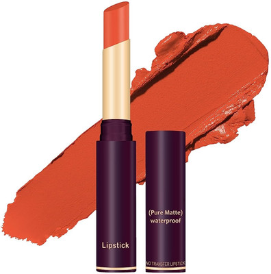 MYEONG Apricot Long Lasting Waterproof Highly Pigmented Smooth Matte Lipstick(Apricot, 3.8 g)