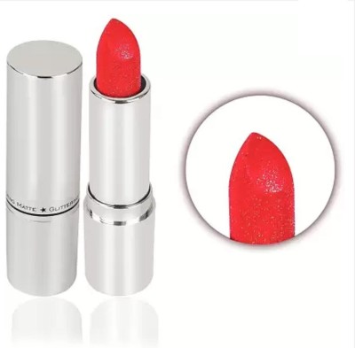 Latixmat Glitter Lipstick Moisturizing Makeup Velvet Shimmer & Shine Lipstick Waterproof(RED, 3.8 g)