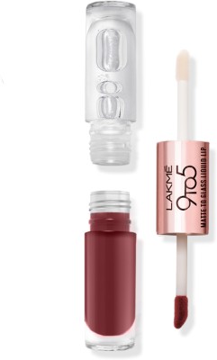 Lakmé 9 to 5 Matte to Glass Liquid Lip(Rose, 7.6 g)